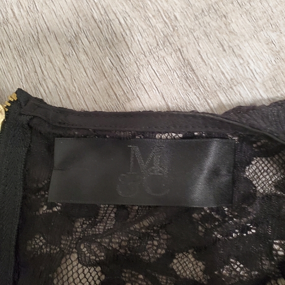 NWT G.M. Madonna and Co. Black and Grey Lace Leopard Patterned Dress Size Small - Picture 3 of 5